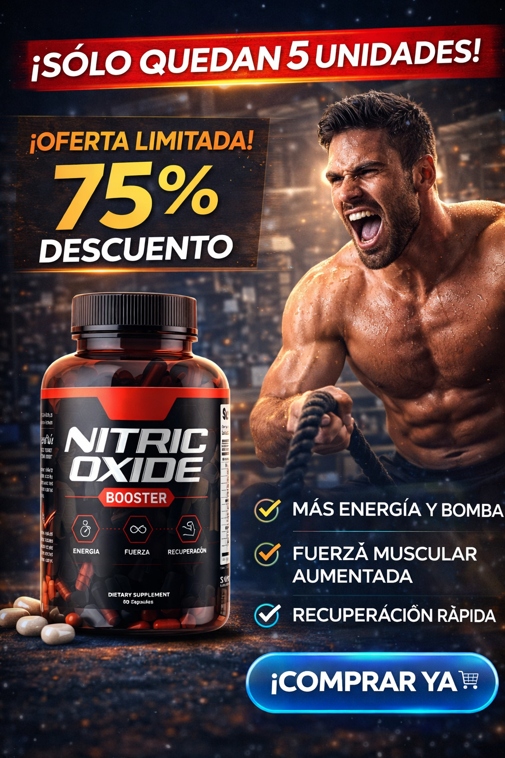 El suplemento aumenta la energía y el rendimiento.