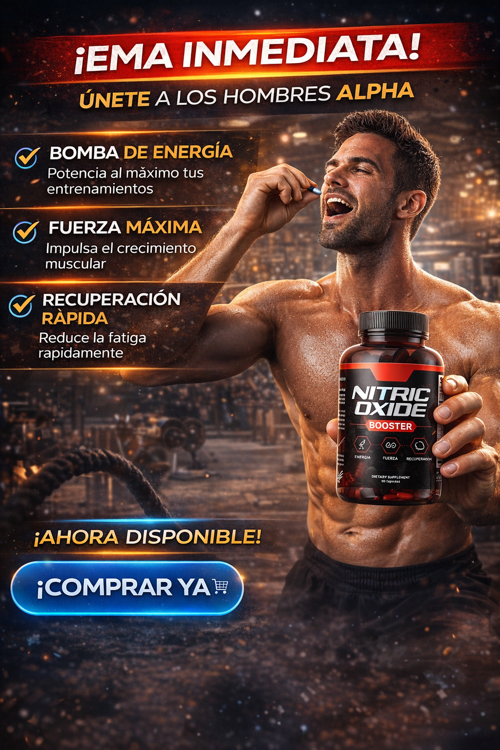 El suplemento aumenta la energía y el rendimiento.